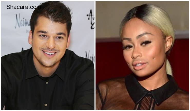 Newly Engaged Blac Chyna & Rob Kardashian Step Out In Matching Yeezys