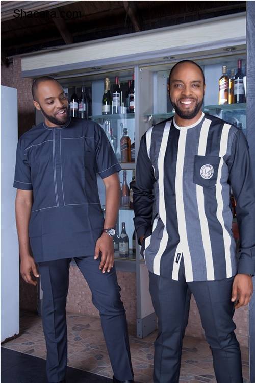 Kalu Ikeagwu & Emmanuel Ikubese Model For Vanskere’s New Afropolitan Three Piece Collection