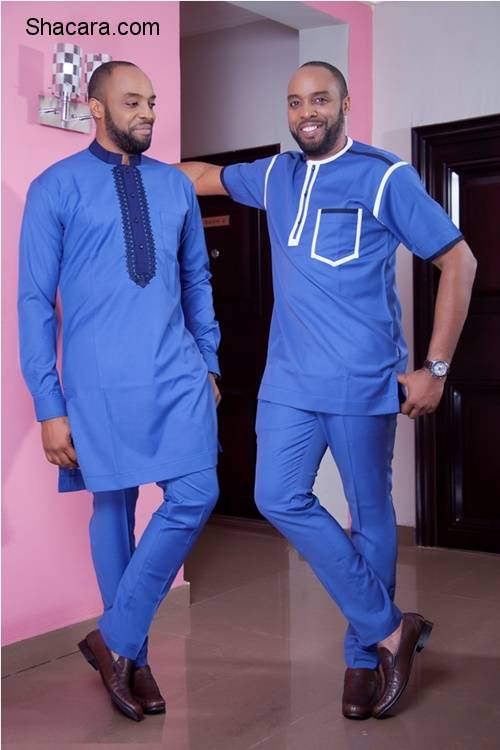 Kalu Ikeagwu & Emmanuel Ikubese Model For Vanskere’s New Afropolitan Three Piece Collection