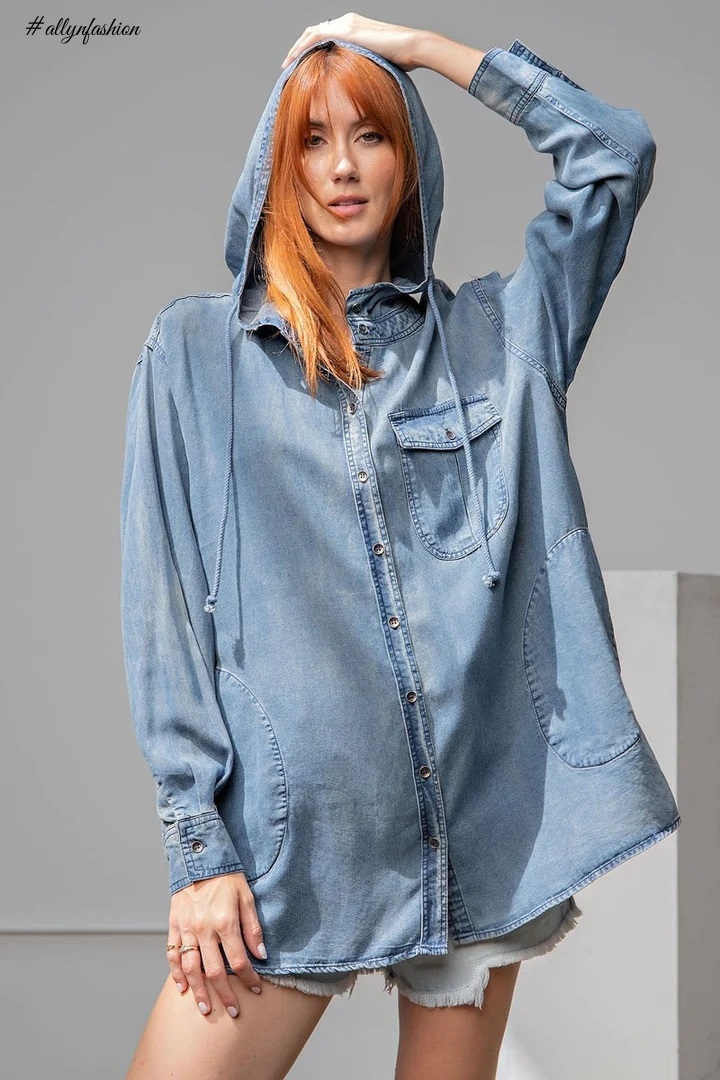 Washed Denim Shirt Jacket