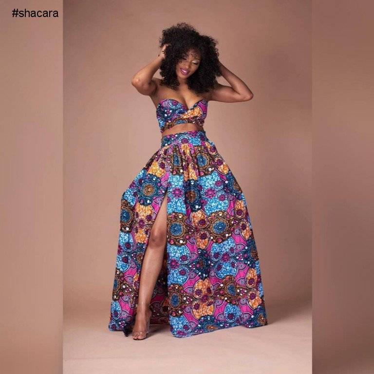 CROP TOP AND MAXI SKIRT ANKARA TWO PIECE STYLES