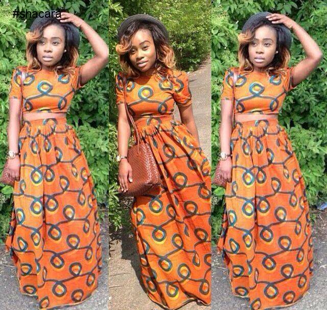 CROP TOP AND MAXI SKIRT ANKARA TWO PIECE STYLES