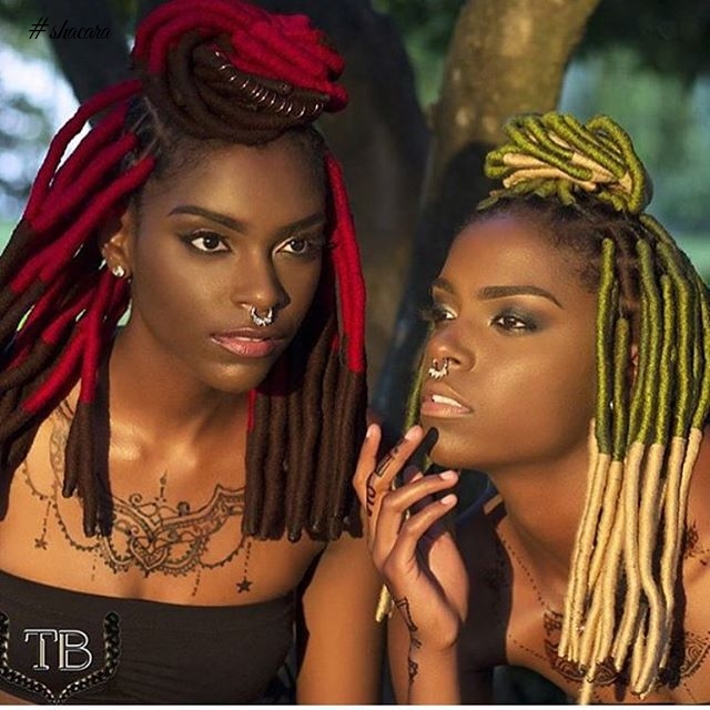 Funky Coloured Faux Locs Styles For Those Who Like To Play Around With Colours