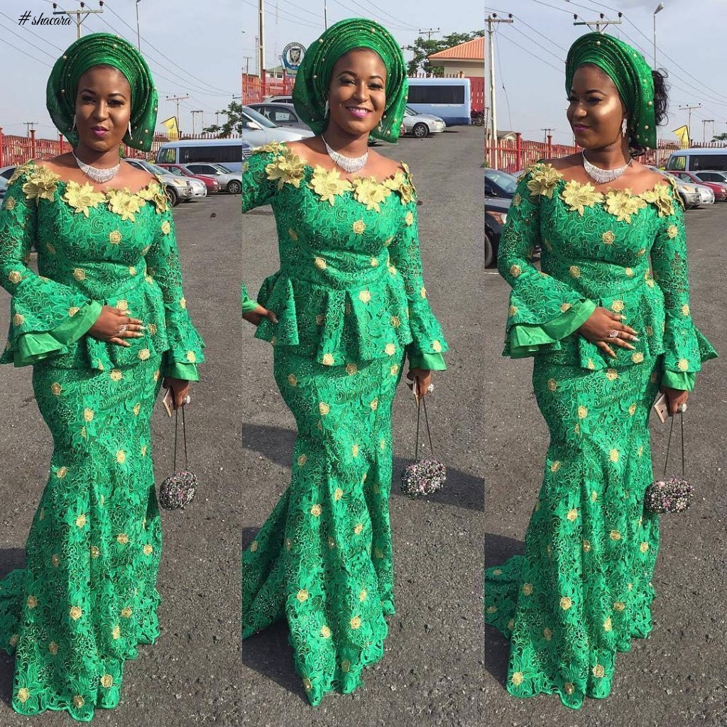 GREEN ASO EBI STYLES