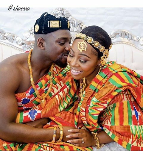 These Couples Adorned In Kentes, Ahenemas And Gold Ornaments, Will Make You Love Ghanaian Traditional Weddings