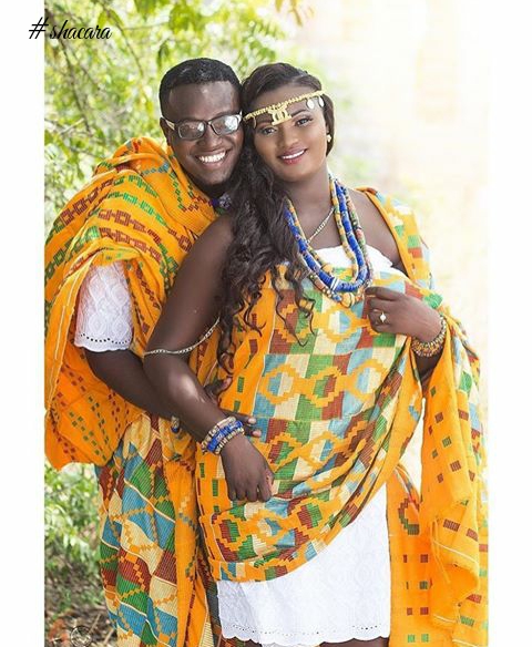 These Couples Adorned In Kentes, Ahenemas And Gold Ornaments, Will Make You Love Ghanaian Traditional Weddings