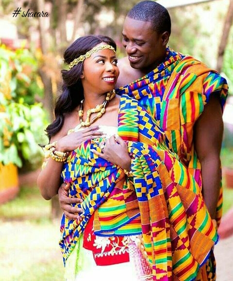 These Couples Adorned In Kentes, Ahenemas And Gold Ornaments, Will Make You Love Ghanaian Traditional Weddings