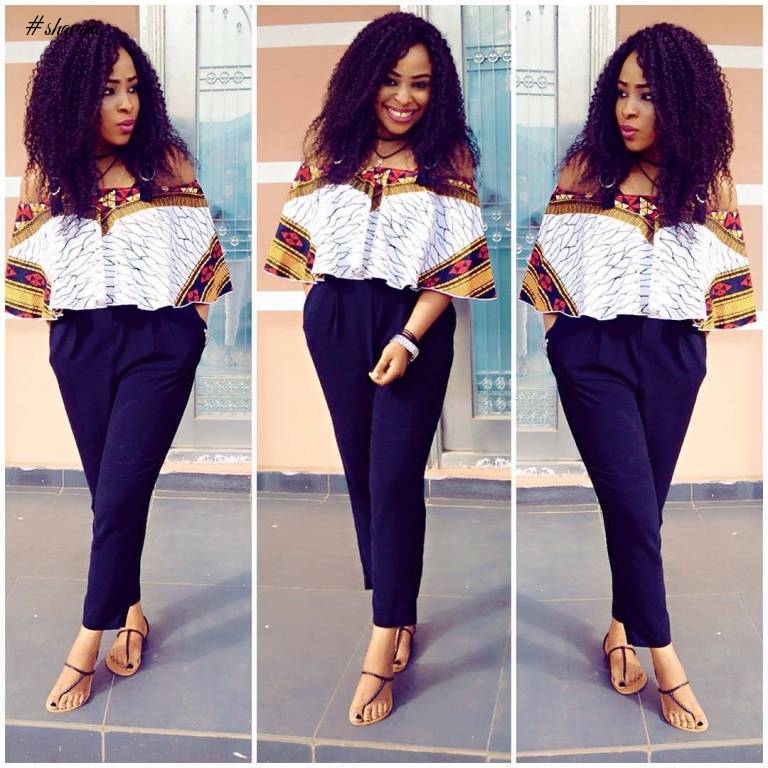 SIMPLE AND STYLISH! ANKARA TOPS FASHION QUEENS ARE SLAYING THIS WEEK