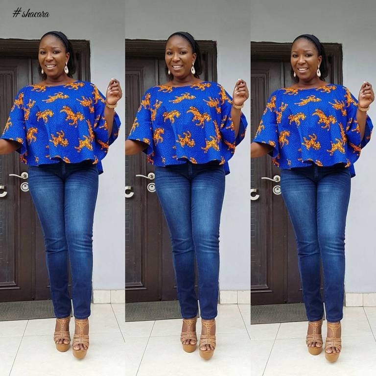 SIMPLE AND STYLISH! ANKARA TOPS FASHION QUEENS ARE SLAYING THIS WEEK