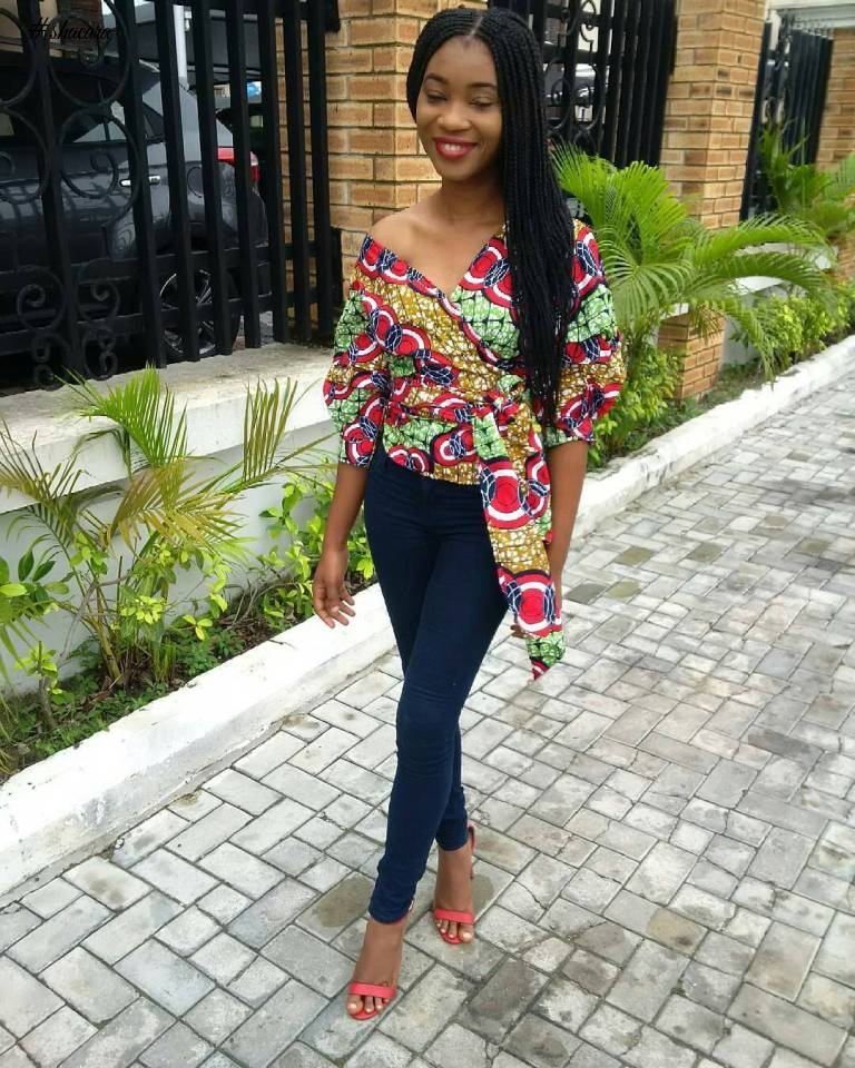 SIMPLE AND STYLISH! ANKARA TOPS FASHION QUEENS ARE SLAYING THIS WEEK