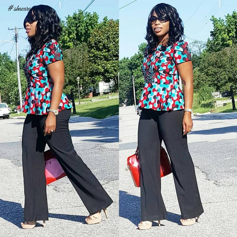 SIMPLE AND STYLISH! ANKARA TOPS FASHION QUEENS ARE SLAYING THIS WEEK