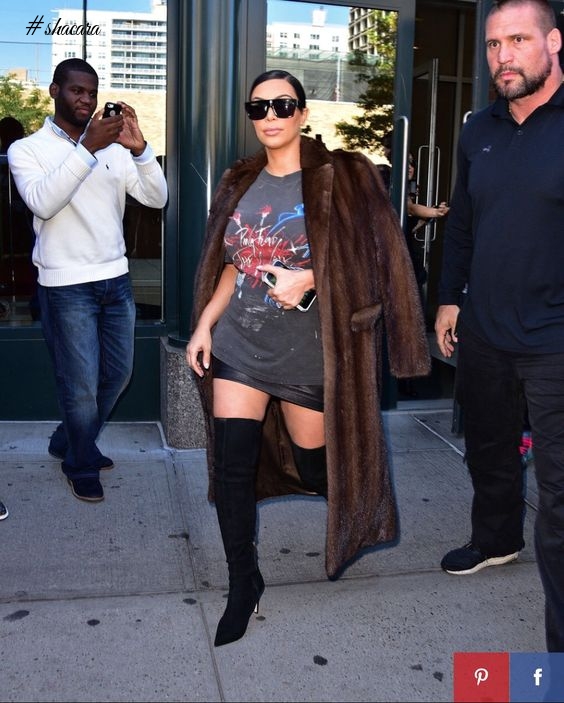 15 Kim Kardashian’s Real Fur Styles