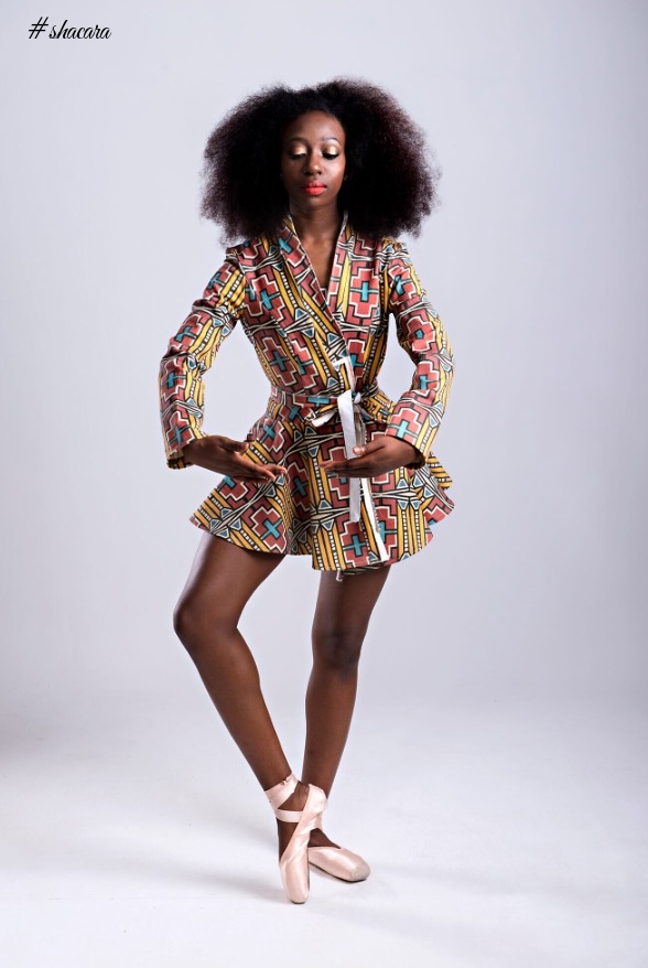 The fashion brand collaborated with a talented Ballet dancer Abiola Efunshile as they wanted to showcase a rare sight of a British African Ballerina in African Prints. The collection its self is inspired heavily by the prints