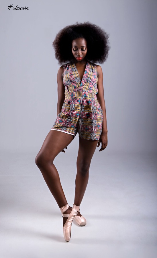 The fashion brand collaborated with a talented Ballet dancer Abiola Efunshile as they wanted to showcase a rare sight of a British African Ballerina in African Prints. The collection its self is inspired heavily by the prints