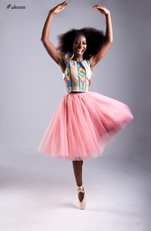 The fashion brand collaborated with a talented Ballet dancer Abiola Efunshile as they wanted to showcase a rare sight of a British African Ballerina in African Prints. The collection its self is inspired heavily by the prints