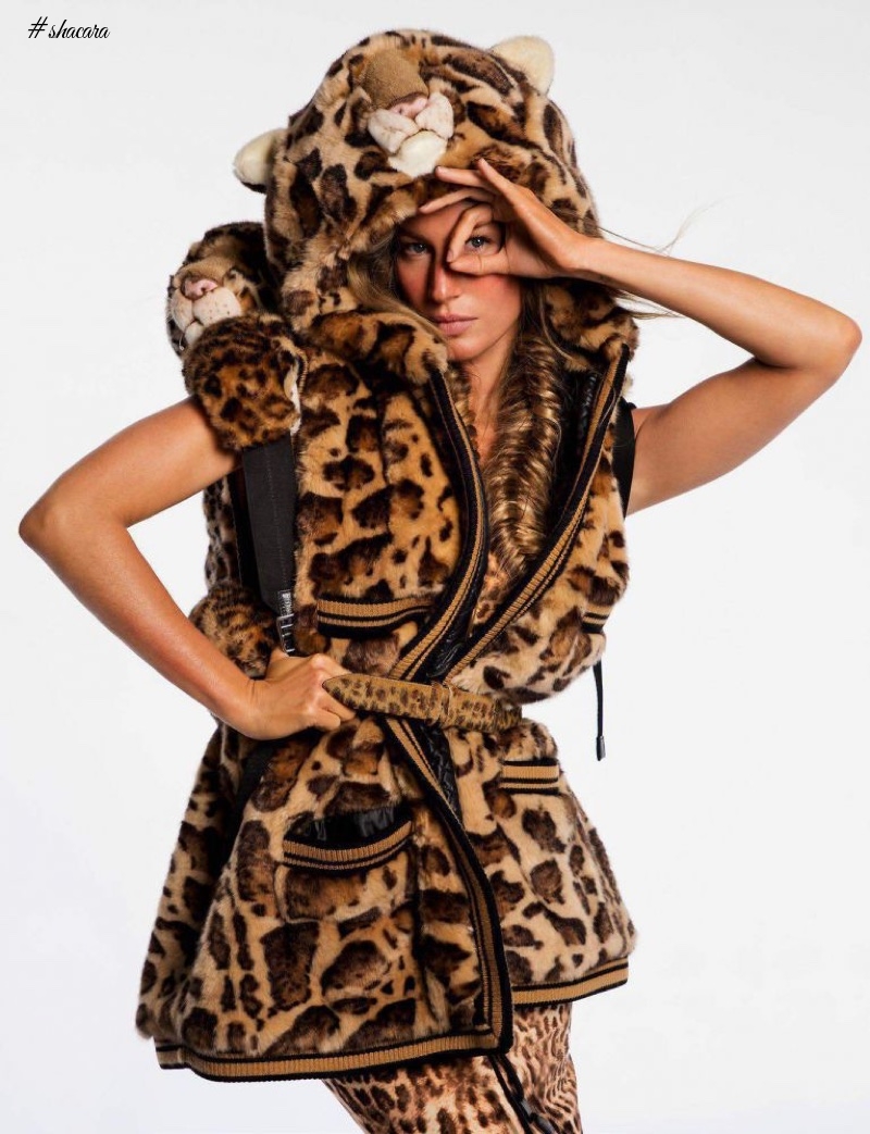 Hot Shots! Supermodel Gisele Bundchen Looks Glam in Faux Fur for Vogue Paris