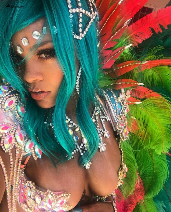 Rihanna’s Sexy Colourful Costume For This Year’s Crop Over Festival Is The Bomb