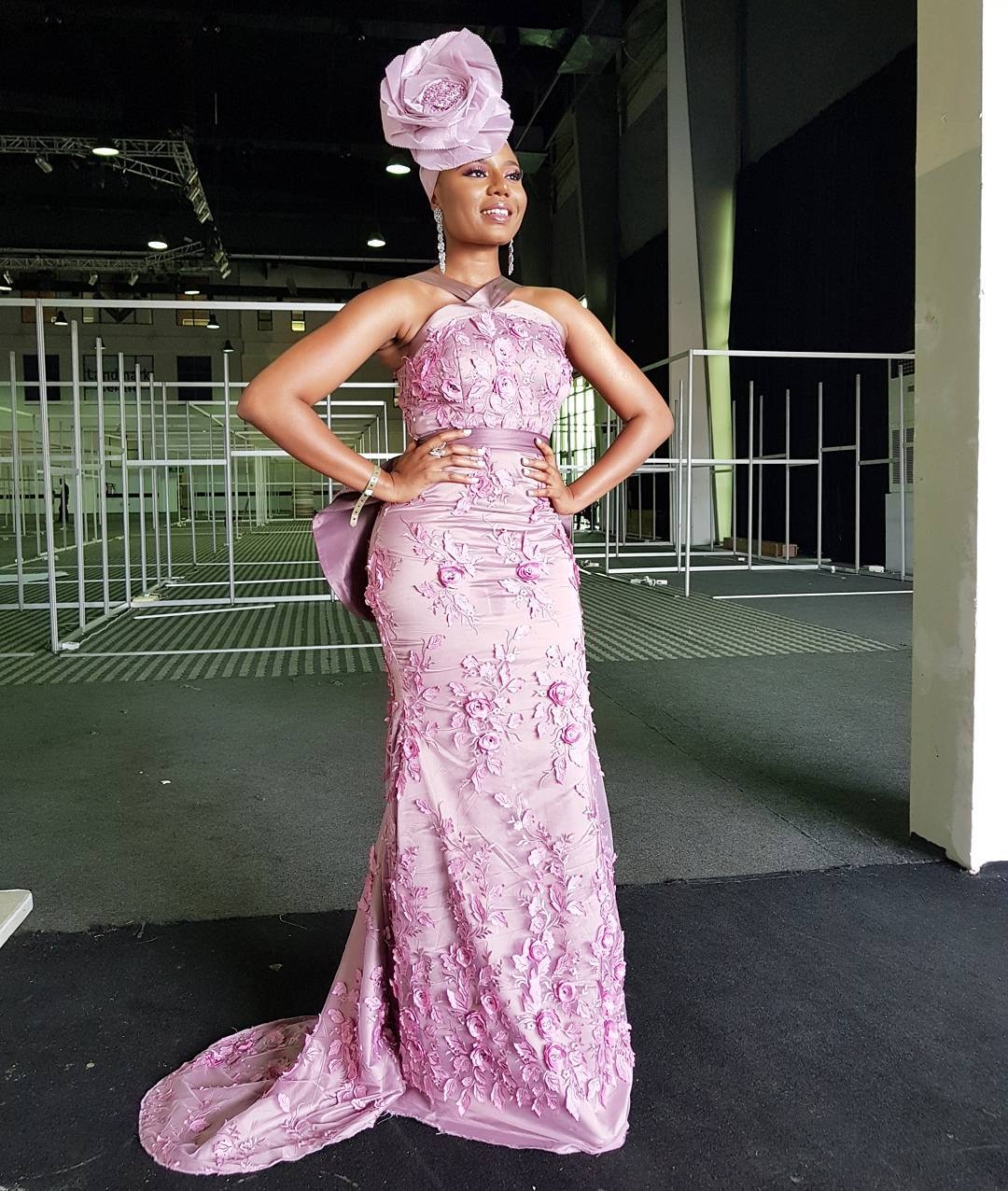 Tiwa Savage, Stephanie Coker, More, In Asoebi At Banky W & Adesua Etomi’s Traditional Wedding