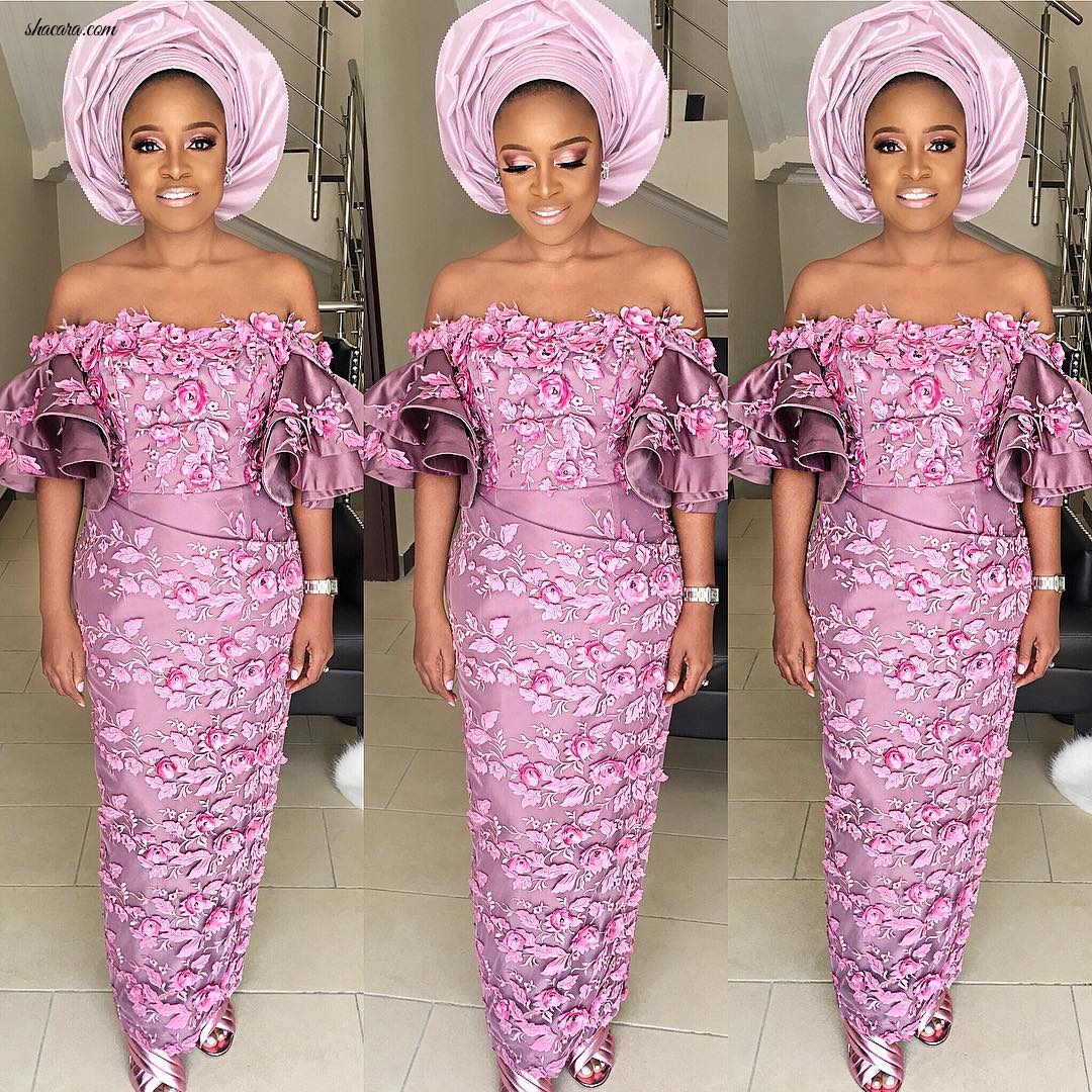 Tiwa Savage, Stephanie Coker, More, In Asoebi At Banky W & Adesua Etomi’s Traditional Wedding