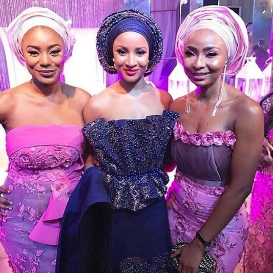 Tiwa Savage, Stephanie Coker, More, In Asoebi At Banky W & Adesua Etomi’s Traditional Wedding