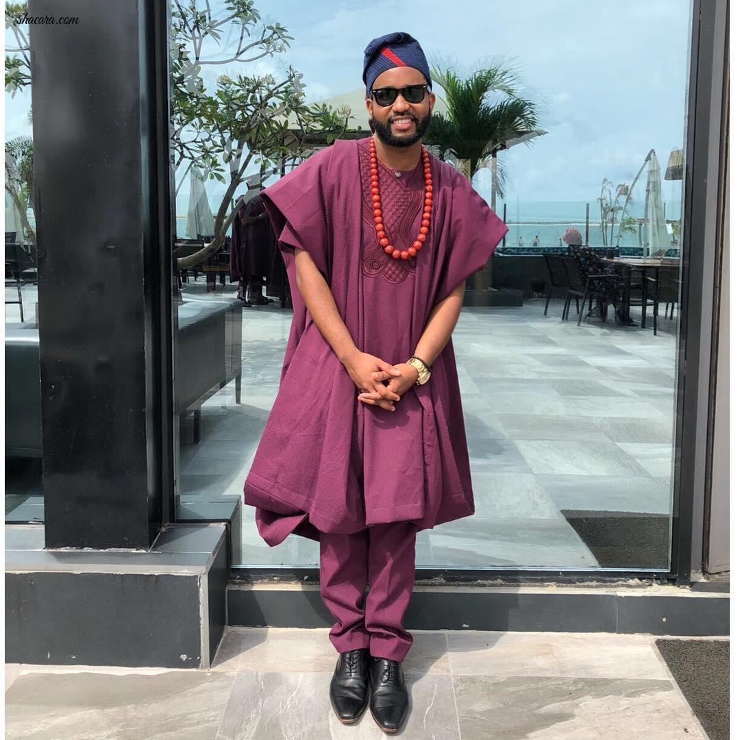 Demons Or Angels? Check Out The Hot Men At Banky W & Adesua Etomi’s Traditional Wedding