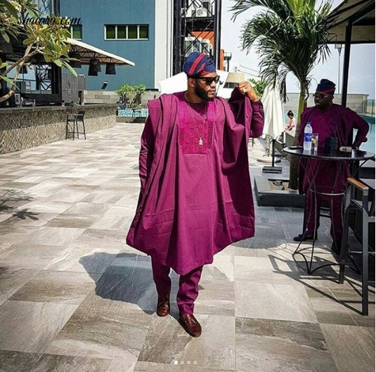 Demons Or Angels? Check Out The Hot Men At Banky W & Adesua Etomi’s Traditional Wedding