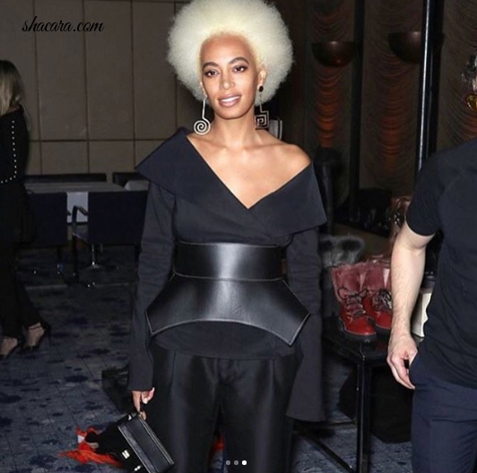 Solange Knowles Is A Blonde Beauty At Stuart Weitzman’s #NYFW Party