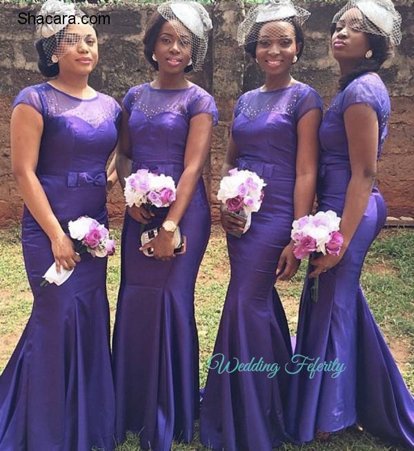 Purple Bridesmaids Dresses for Nigerian Weddings!