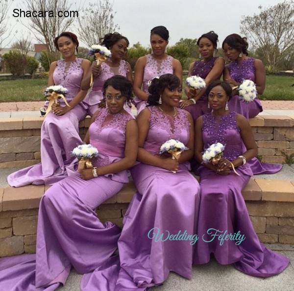 Purple Bridesmaids Dresses for Nigerian Weddings!