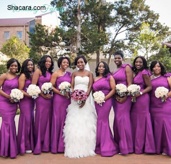 Purple Bridesmaids Dresses for Nigerian Weddings!