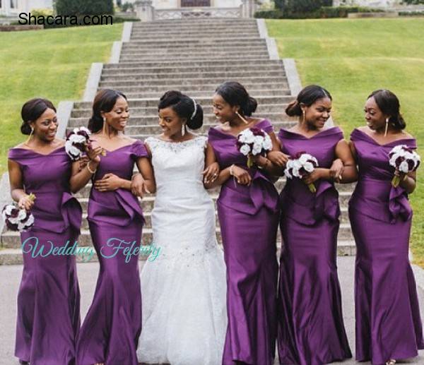 Purple Bridesmaids Dresses for Nigerian Weddings!