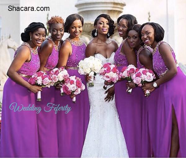 Purple Bridesmaids Dresses for Nigerian Weddings!