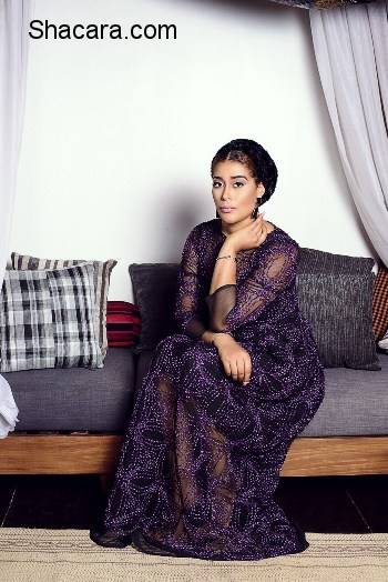 ADUNNI ADE MODEL IN ABBYKE DOMINA’S LOOKBOOK FOR NEW COLLECTION ‘THE NORTHERN BRIDE’