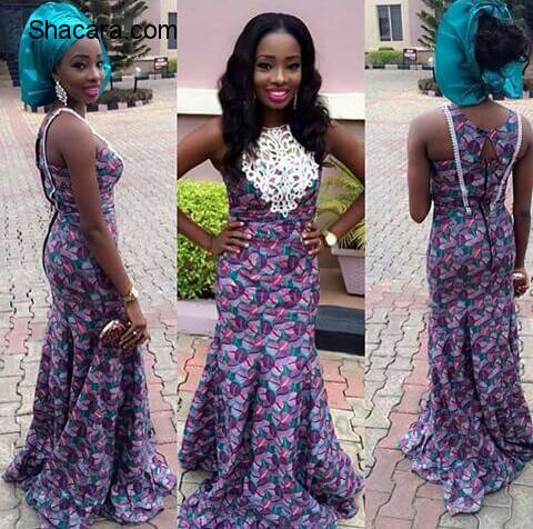 BREATHTAKING TRENDY UNIQUE ANKARA AND LACE GOWN STYLES