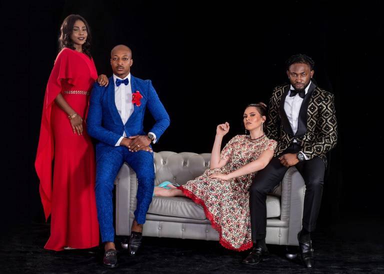 SUPERB IS THE WORD AS UTI NWACHUKWU, IK AND SONIA OGBONNA POSE FOR THE IEF FASHION SHOW