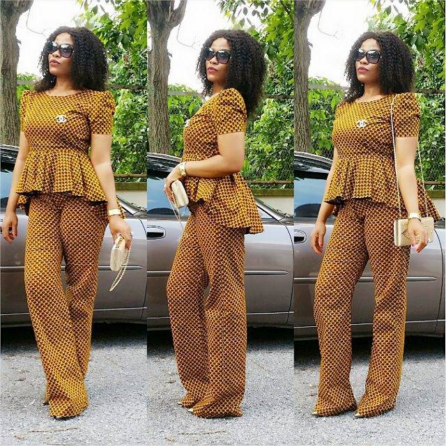 LATEST ANKARA STYLE ALERT: ANKARA PANTSUIT