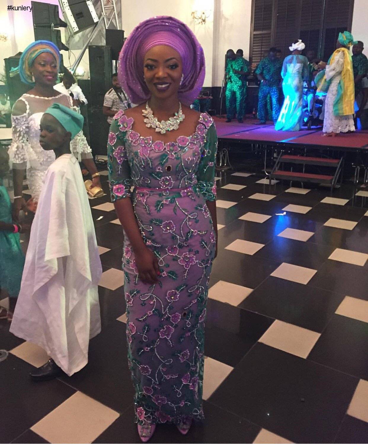 TOP DESIGNER KUNBI OYELESE OF APRIL BY KUNBI AND LANRE TOMORI’S WEDDING