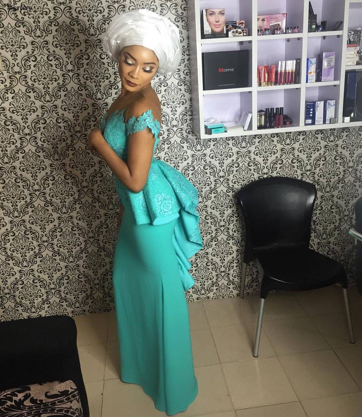 TOP DESIGNER KUNBI OYELESE OF APRIL BY KUNBI AND LANRE TOMORI’S WEDDING