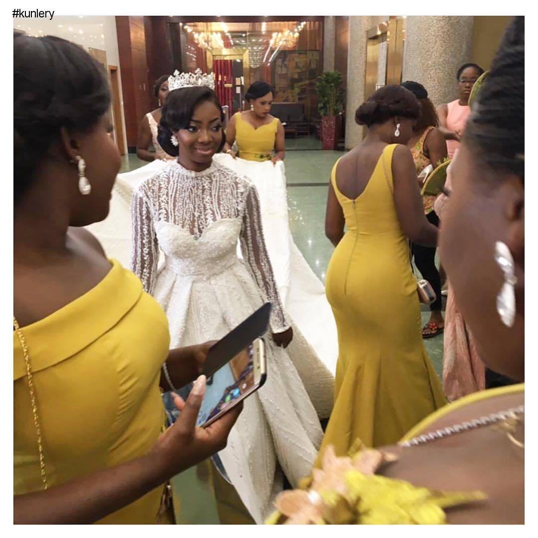 TOP DESIGNER KUNBI OYELESE OF APRIL BY KUNBI AND LANRE TOMORI’S WEDDING