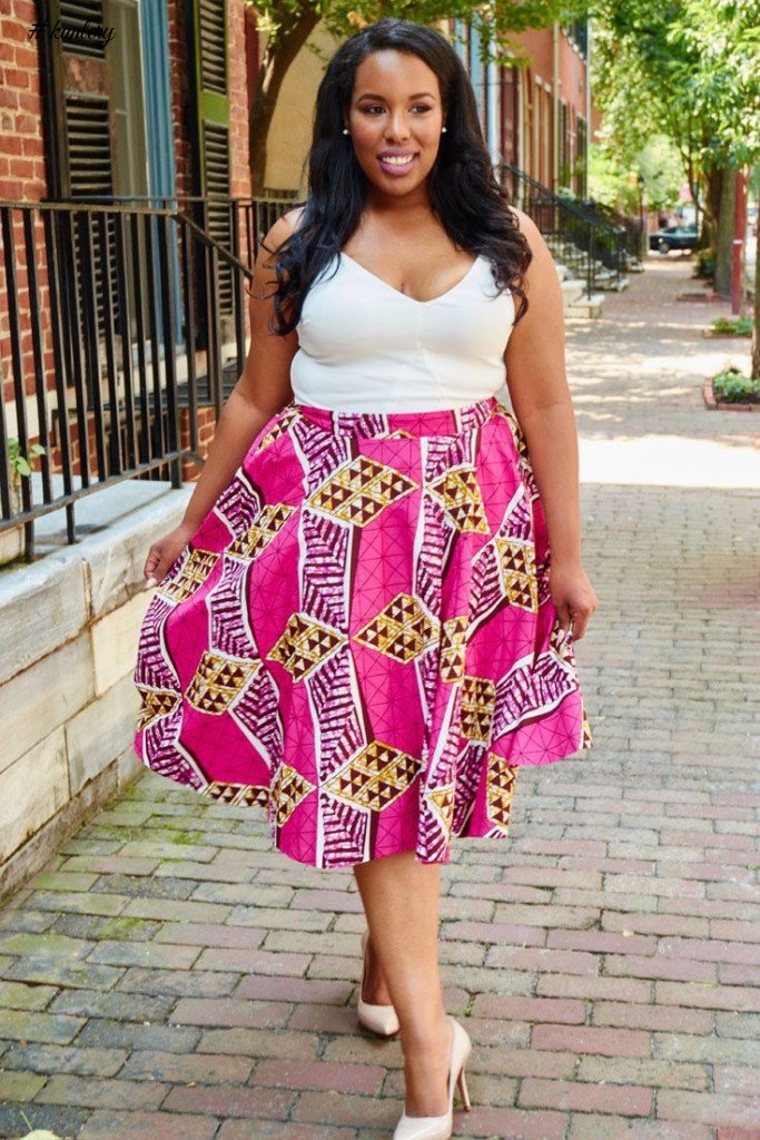 ANKARA FLARE SKIRTS FOR OUR PLUS SIZE FASHIONISTAS