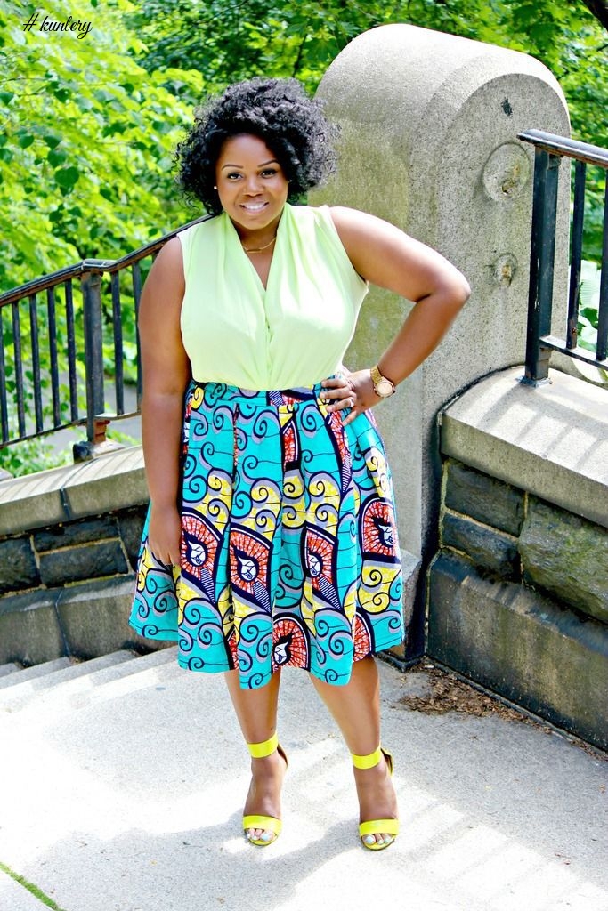 ANKARA FLARE SKIRTS FOR OUR PLUS SIZE FASHIONISTAS