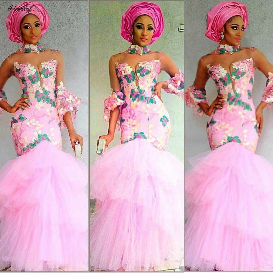 LATEST PINK ASO EBI STYLES FOR NIGERIAN WOMEN