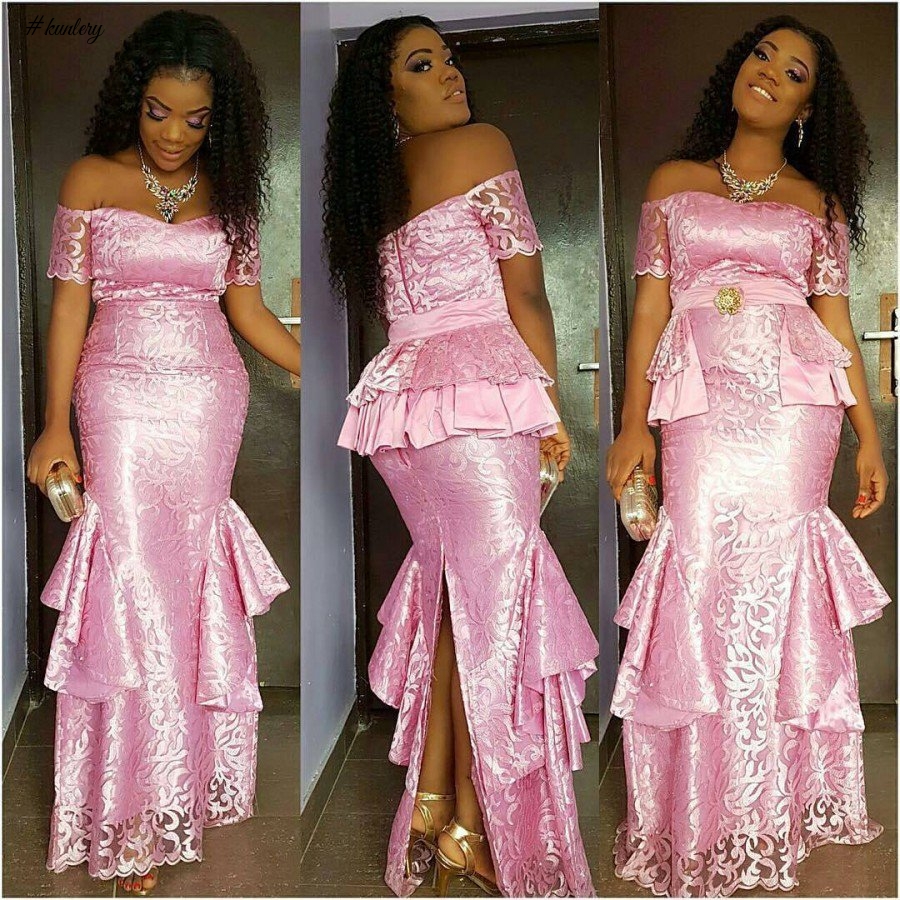 LATEST PINK ASO EBI STYLES FOR NIGERIAN WOMEN