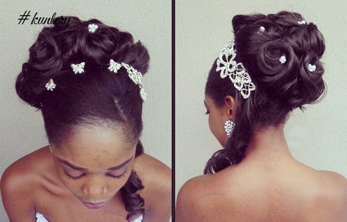 GLAM BLACK WEDDING HAIRSTYLES