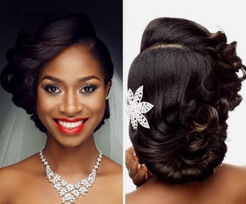 GLAM BLACK WEDDING HAIRSTYLES