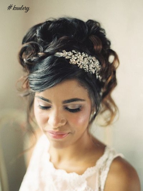 GLAM BLACK WEDDING HAIRSTYLES