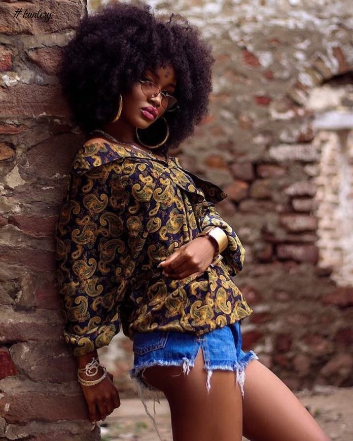 Cute Ghanaian Model Ama Abrokwa Slays Tremendously In Niiska Voga Look Book