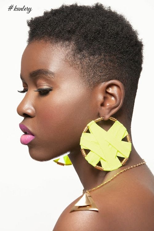 These Images Prove Short Hair On Black Women Look Best With Big Ear Rings; Check These Stunners!