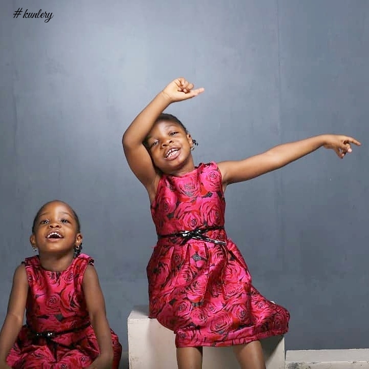 Gorgeous Family Photos Of Oscar & Titi Oyinsan With Their Beautiful Twin Girls Amber & Ruby