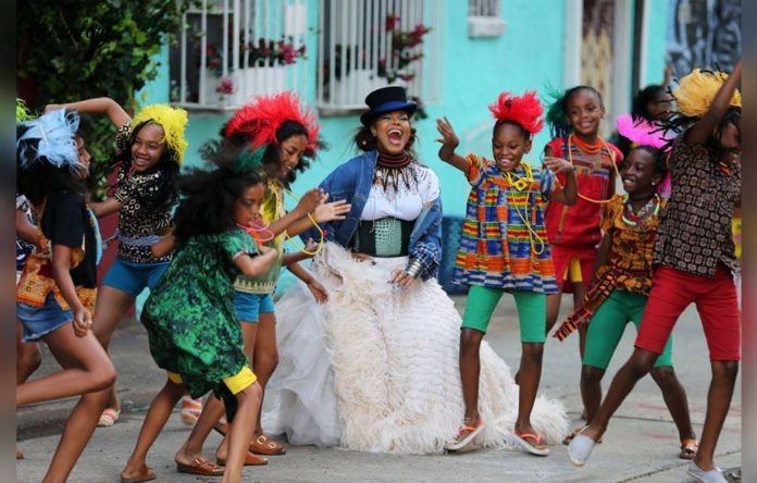 Janet Jackson Turns Brooklyn To Africa With African Print In New Video Shoot & Does Akwaaba Dance